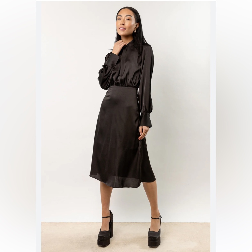 Bohme BLAISE MIDI DRESS IN BLACK Lg